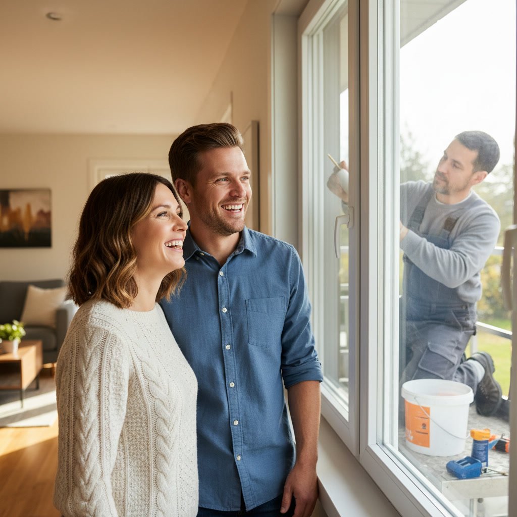 Energy-efficient window installation in Carencro home with natural light